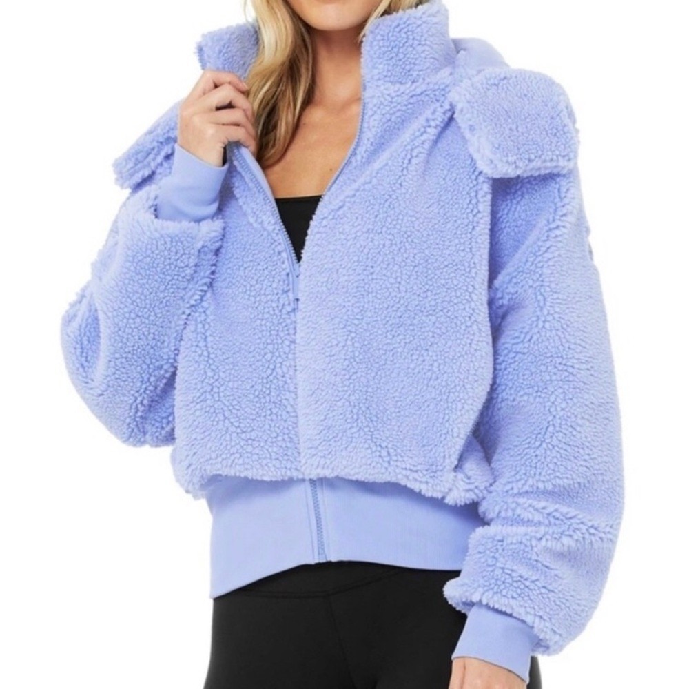 Alo Yoga Foxy Sherpa Jacket Dark Marina M